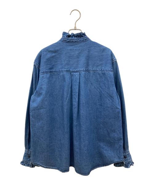 JOURNAL STANDARD relume（ジャーナルスタンダード レリューム）JOURNAL STANDARD relume (ジャーナルスタンダード レリューム) デニムフリルブラウス インディゴ サイズ:FREEの古着・服飾アイテム