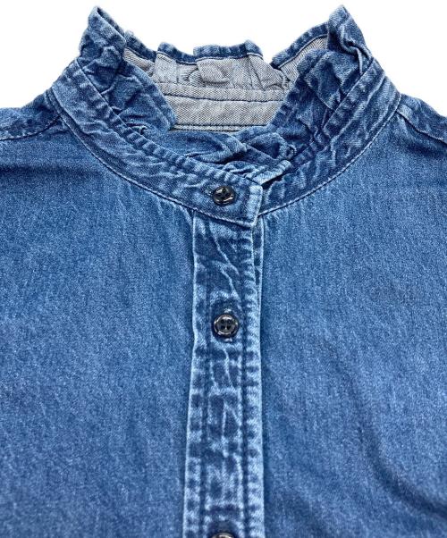 JOURNAL STANDARD relume（ジャーナルスタンダード レリューム）JOURNAL STANDARD relume (ジャーナルスタンダード レリューム) デニムフリルブラウス インディゴ サイズ:FREEの古着・服飾アイテム