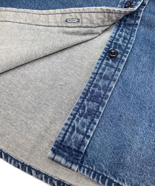 JOURNAL STANDARD relume（ジャーナルスタンダード レリューム）JOURNAL STANDARD relume (ジャーナルスタンダード レリューム) デニムフリルブラウス インディゴ サイズ:FREEの古着・服飾アイテム