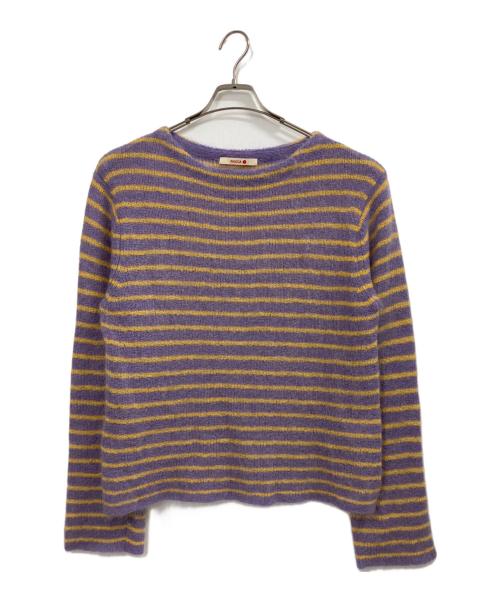 BACCA（バッカ）BACCA (バッカ) モヘヤバスクボーダーニット ラベンダー サイズ:Sの古着・服飾アイテム
