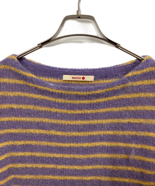 BACCA（バッカ）BACCA (バッカ) モヘヤバスクボーダーニット ラベンダー サイズ:Sの古着・服飾アイテム