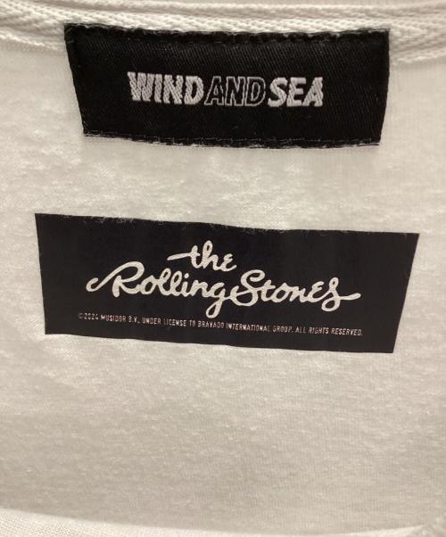 WIND AND SEA（ウィンダンシー）WIND AND SEA (ウィンダンシー) THE ROLLING STONES (ザ ローリングストーンズ) プリントTシャツ ホワイト サイズ:Ｌの古着・服飾アイテム