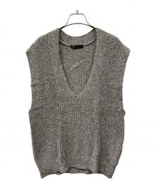 Noble（ノーブル）の古着「ウールペーパーヤーン片畦ニットベスト」｜グレー