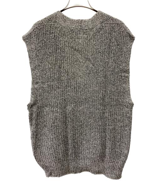 Noble（ノーブル）Noble (ノーブル) ウールペーパーヤーン片畦ニットベスト グレー サイズ:Fの古着・服飾アイテム
