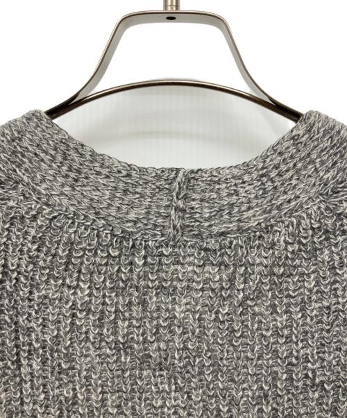 Noble（ノーブル）Noble (ノーブル) ウールペーパーヤーン片畦ニットベスト グレー サイズ:Fの古着・服飾アイテム