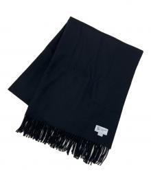 JOHNSTONS OF ELGIN（ジョンストンズオブエルガン）の古着「カシミヤストール」｜ブラック