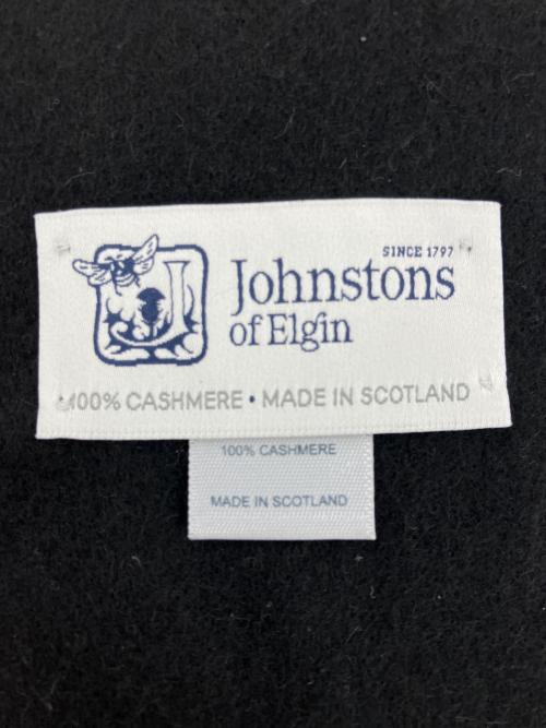 JOHNSTONS OF ELGIN（ジョンストンズオブエルガン）JOHNSTONS OF ELGIN (ジョンストンズオブエルガン) カシミヤストール ブラックの古着・服飾アイテム