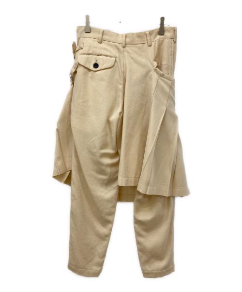 COMME des GARCONS HOMME PLUS（コムデギャルソンオムプリュス）COMME des GARCONS HOMME PLUS (コムデギャルソンオムプリュス) インサイドアウトスカートパンツ ベージュ サイズ:Sの古着・服飾アイテム