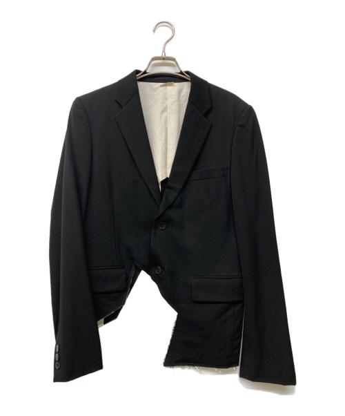 COMME des GARCONS HOMME PLUS（コムデギャルソンオムプリュス）COMME des GARCONS HOMME PLUS (コムデギャルソンオムプリュス) ポリ製品染めカッティングスワローテールジャケット ブラック サイズ:Sの古着・服飾アイテム