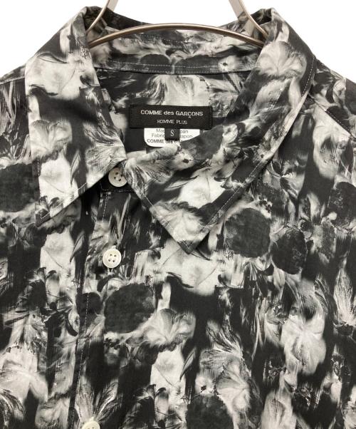 COMME des GARCONS HOMME PLUS（コムデギャルソンオムプリュス）COMME des GARCONS HOMME PLUS (コムデギャルソンオムプリュス) アシンメトリー 再構築 レイヤード ロングシャツ ブラック×ホワイト サイズ:Sの古着・服飾アイテム