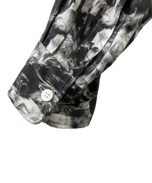 COMME des GARCONS HOMME PLUS（コムデギャルソンオムプリュス）COMME des GARCONS HOMME PLUS (コムデギャルソンオムプリュス) アシンメトリー 再構築 レイヤード ロングシャツ ブラック×ホワイト サイズ:Sの古着・服飾アイテム