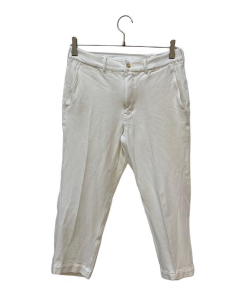 COMME des GARCONS HOMME PLUS（コムデギャルソンオムプリュス）COMME des GARCONS HOMME PLUS (コムデギャルソンオムプリュス) ポリ縮絨クロップドパンツ ホワイト サイズ:XSの古着・服飾アイテム