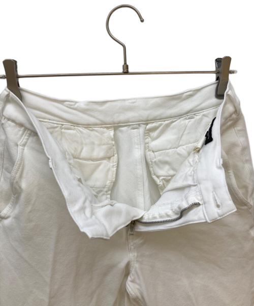COMME des GARCONS HOMME PLUS（コムデギャルソンオムプリュス）COMME des GARCONS HOMME PLUS (コムデギャルソンオムプリュス) ポリ縮絨クロップドパンツ ホワイト サイズ:XSの古着・服飾アイテム