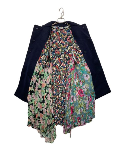 JUNYA WATANABE COMME des GARCONS（ジュンヤワタナベ コムデギャルソン）JUNYA WATANABE COMME des GARCONS (ジュンヤワタナベ コムデギャルソン) ドッキングロングPコート ネイビー サイズ:Sの古着・服飾アイテム
