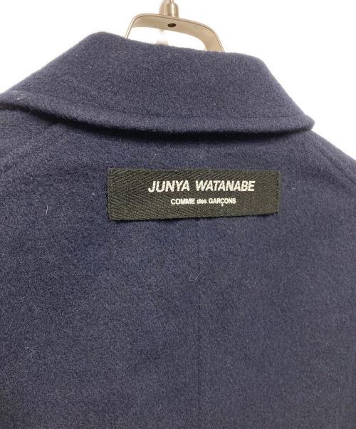 JUNYA WATANABE COMME des GARCONS（ジュンヤワタナベ コムデギャルソン）JUNYA WATANABE COMME des GARCONS (ジュンヤワタナベ コムデギャルソン) ドッキングロングPコート ネイビー サイズ:Sの古着・服飾アイテム