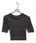 yo BIOTOPヨー ビオトープ）の古着「Glitter knit」｜ブラック