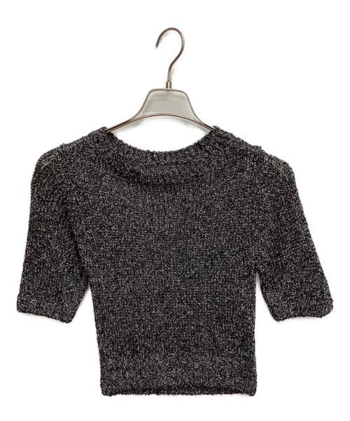 yo BIOTOP（ヨー ビオトープ）yo BIOTOP (ヨー ビオトープ) Glitter knit ブラック サイズ:Fの古着・服飾アイテム