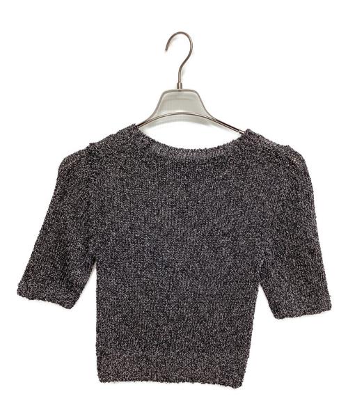 yo BIOTOP（ヨー ビオトープ）yo BIOTOP (ヨー ビオトープ) Glitter knit ブラック サイズ:Fの古着・服飾アイテム