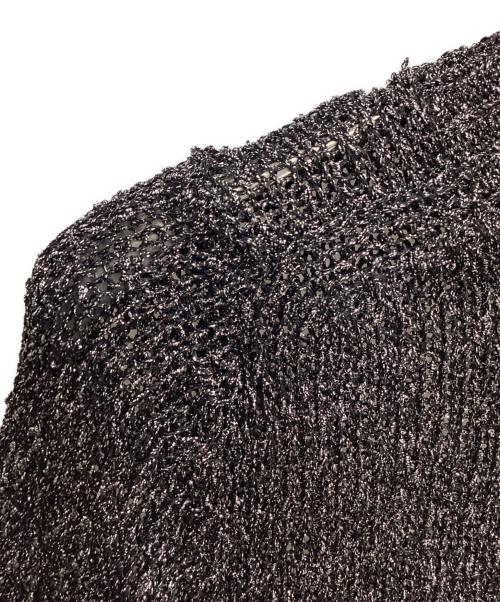 yo BIOTOP（ヨー ビオトープ）yo BIOTOP (ヨー ビオトープ) Glitter knit ブラック サイズ:Fの古着・服飾アイテム