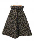 Pinky & Dianneピンキーアンドダイアン）の古着「3DアニマルJQフレアスカート」