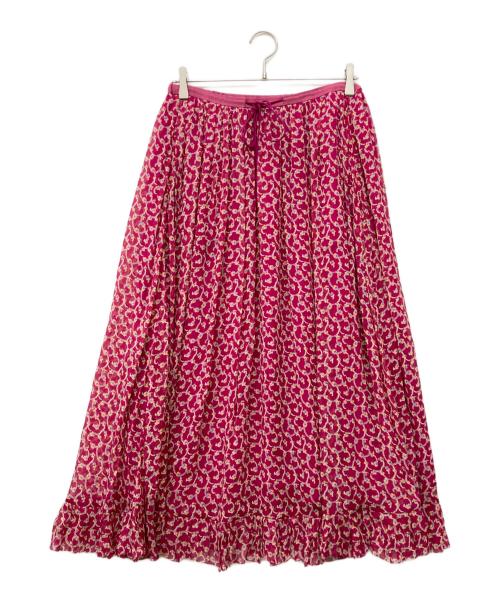 DRAWER（ドゥロワー）DRAWER (ドゥロワー) フラワープリントギャザースカート ピンク サイズ:36の古着・服飾アイテム
