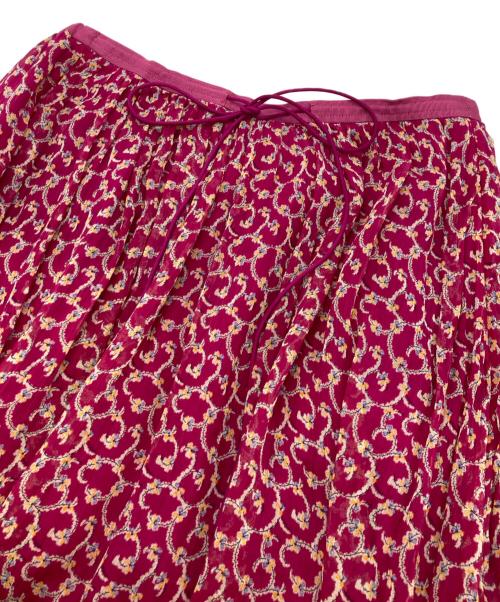 DRAWER（ドゥロワー）DRAWER (ドゥロワー) フラワープリントギャザースカート ピンク サイズ:36の古着・服飾アイテム