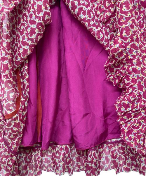 DRAWER（ドゥロワー）DRAWER (ドゥロワー) フラワープリントギャザースカート ピンク サイズ:36の古着・服飾アイテム