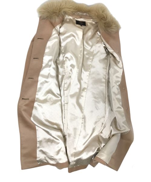 TOCCA（トッカ）TOCCA (トッカ) フォックスファー付カシミヤステンカラーコート ベージュの古着・服飾アイテム