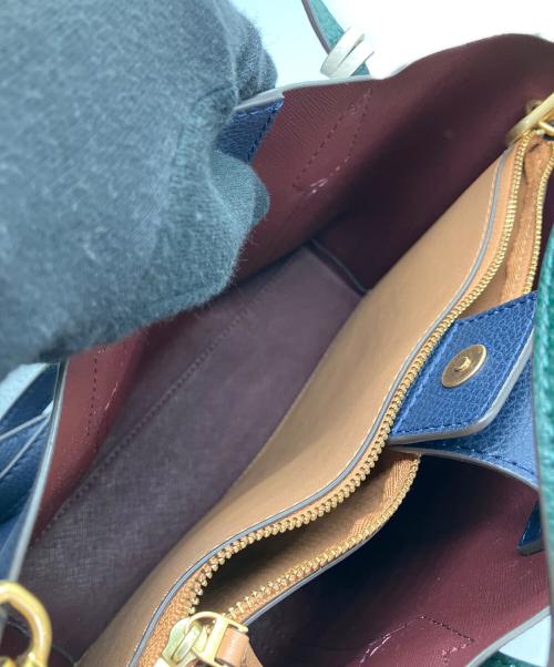 TORY BURCH（トリーバーチ）TORY BURCH (トリーバーチ) COMPARTMENT SMALL TOTE ネイビーの古着・服飾アイテム