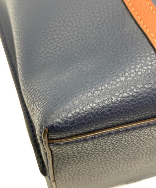 TORY BURCH（トリーバーチ）TORY BURCH (トリーバーチ) COMPARTMENT SMALL TOTE ネイビーの古着・服飾アイテム