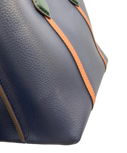 TORY BURCH（トリーバーチ）TORY BURCH (トリーバーチ) COMPARTMENT SMALL TOTE ネイビーの古着・服飾アイテム