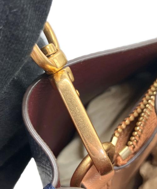 TORY BURCH（トリーバーチ）TORY BURCH (トリーバーチ) COMPARTMENT SMALL TOTE ネイビーの古着・服飾アイテム