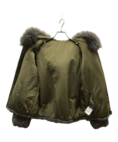 GRACE CONTINENTAL（（グレースコンチネンタル）GRACE CONTINENTAL (（グレースコンチネンタル) リバーシブルブルゾン ブラウン サイズ:36の古着・服飾アイテム