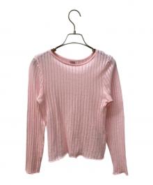 moose's（ムース）の古着「icy rib knit」｜ピンク