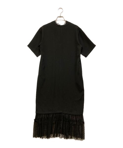 Adam et Rope（アダム エ ロペ）Adam et Rope (アダム エ ロペ) ドットチュールコンビワンピース ブラック サイズ:SIZE Freeの古着・服飾アイテム