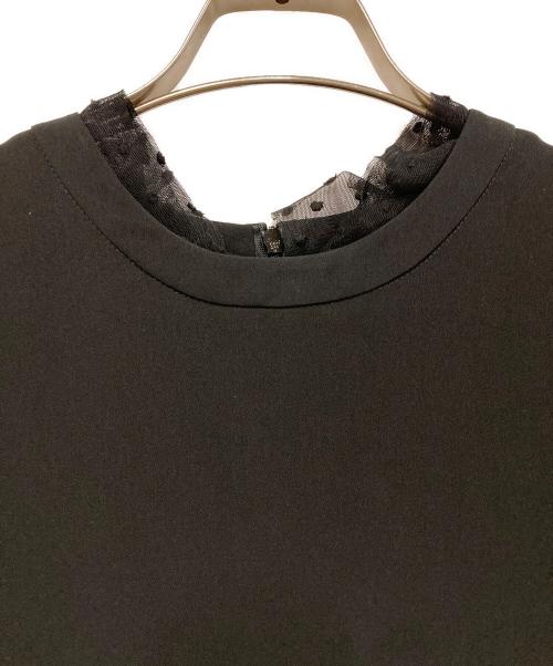 Adam et Rope（アダム エ ロペ）Adam et Rope (アダム エ ロペ) ドットチュールコンビワンピース ブラック サイズ:SIZE Freeの古着・服飾アイテム