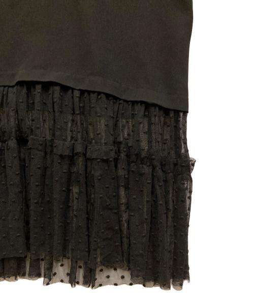 Adam et Rope（アダム エ ロペ）Adam et Rope (アダム エ ロペ) ドットチュールコンビワンピース ブラック サイズ:SIZE Freeの古着・服飾アイテム