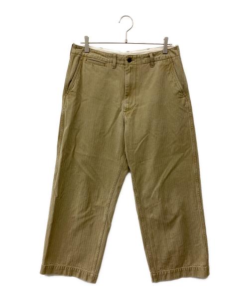 BEAMS PLUS（ビームスプラス）BEAMS PLUS (ビームスプラス) ヘリンボーンツイルパンツ カーキ サイズ:Mの古着・服飾アイテム