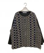 SASQUATCHfabrix.サスクワッチファブリックス）の古着「切替レザージャケット」｜ネイビー