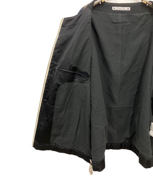 SASQUATCHfabrix.（サスクワッチファブリックス）SASQUATCHfabrix. (サスクワッチファブリックス) 切替レザージャケット ネイビー サイズ:Mediumの古着・服飾アイテム