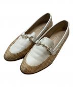 artemis by DIANAアルテミスバイダイアナ）の古着「ビットローファー」｜ホワイト×ベージュ