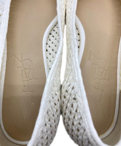 Le Talon（ル タロン）Le Talon (ル タロン) ポインテッドパナマメッシュバレエパンプス アイボリー サイズ:SIZE 25cmの古着・服飾アイテム