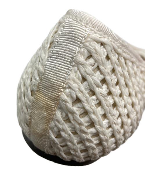 Le Talon（ル タロン）Le Talon (ル タロン) ポインテッドパナマメッシュバレエパンプス アイボリー サイズ:SIZE 25cmの古着・服飾アイテム