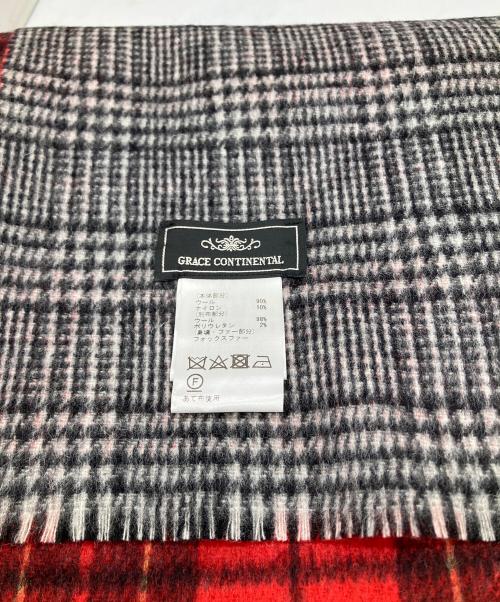 GRACE CONTINENTAL（（グレースコンチネンタル）GRACE CONTINENTAL (（グレースコンチネンタル) チェックリバーストール レッドの古着・服飾アイテム