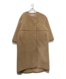 AKTE（アクテ）の古着「トリミングロングボアコート」｜ベージュ