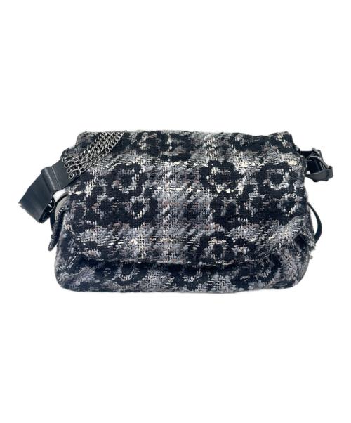 CHANEL（シャネル）CHANEL (シャネル) 2.55 カメリアツイード ショルダーバッグ ブラックの古着・服飾アイテム