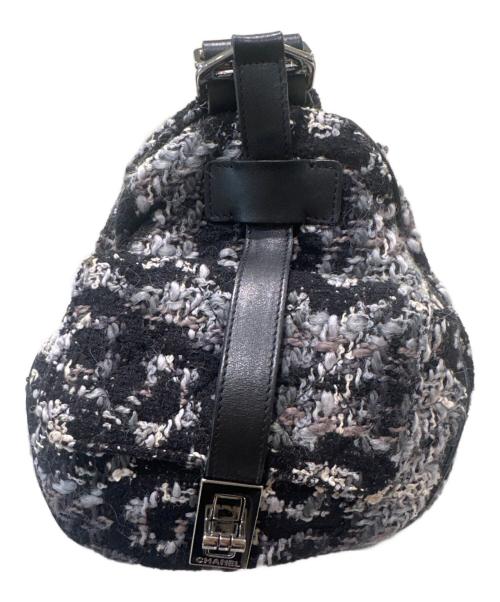 CHANEL（シャネル）CHANEL (シャネル) 2.55 カメリアツイード ショルダーバッグ ブラックの古着・服飾アイテム