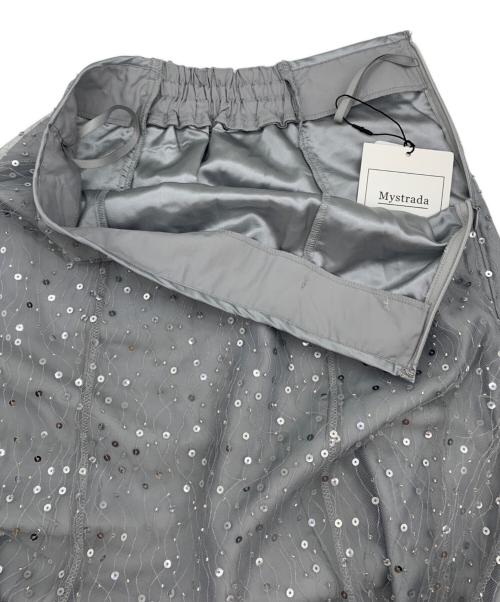 Mystrada（マイストラーダ）Mystrada (マイストラーダ) スパンコールマーメイドスカート グレー サイズ:38の古着・服飾アイテム