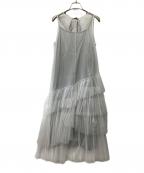 FRAY IDフレイ アイディー）の古着「チュールレイヤーティアードドレス」｜ホワイト