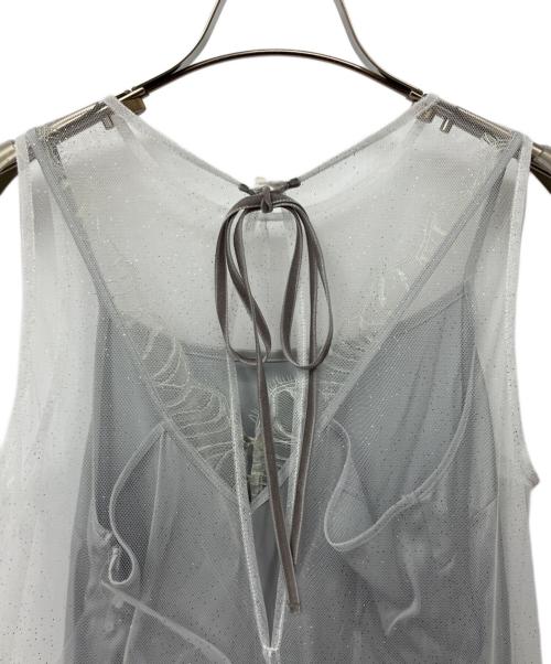 FRAY ID（フレイ アイディー）FRAY ID (フレイ アイディー) チュールレイヤーティアードドレス ホワイトの古着・服飾アイテム